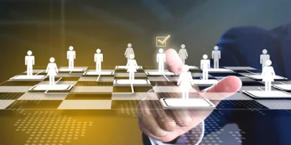 123735915-business-administrator-selecting-a-man-in-action-of-manpower-or-human-resource-planning-or-business-